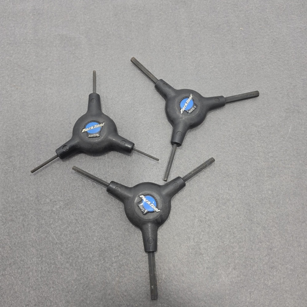 Park Tool Hex Wrench Set Of 2-AWS-1 and 1 -AWS-3 3-Way Bicycle Allen Keys.  G